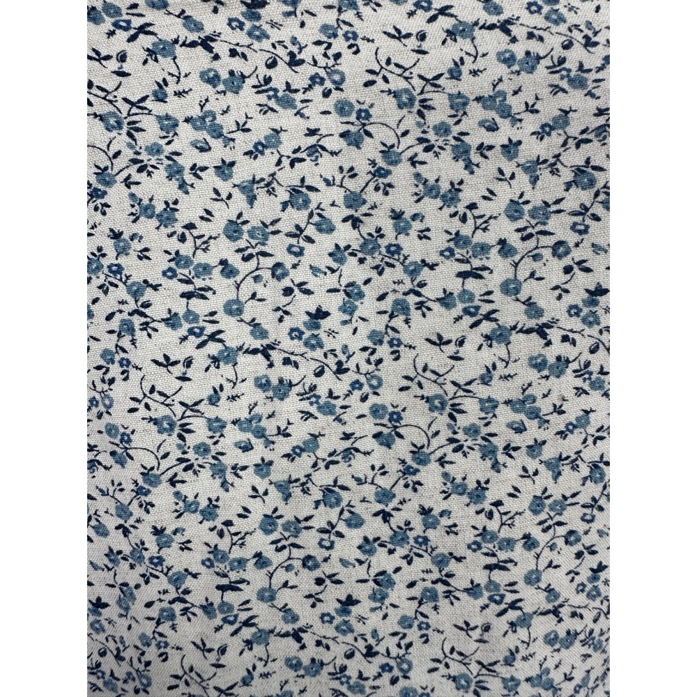 Jennifer Moore Vtg 90s Blue Floral Cotton Linen Wrap Mini Skirt Skort Womens 18 - Picture 5 of 6